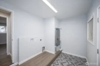 Remodeled Laundry room with Central HVAC