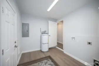 Remodeled Laundry room with Central HVAC