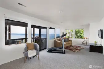Lower level living space with VIEWS and deck!
