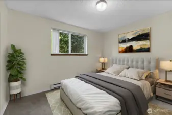 Bedroom. Virtually staged.