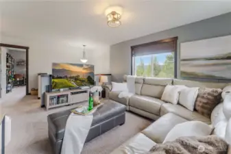 Another view of the upstairs TV lounge, with Bedroom #1 just ahead
