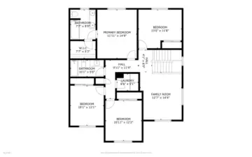 Upstairs floorplan