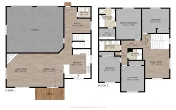 First and second floorplan