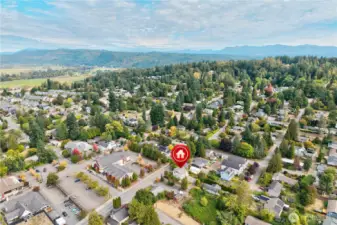 Another drone view of the home