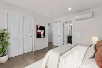 Bedroom with ensuite bathroom on the main level
