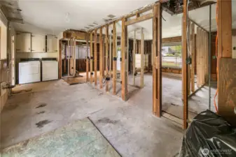 Kitchen, ready to be opened to the light filled family room and dining room.