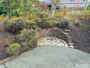 Part of the patio space.