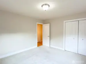 Third bedroom is suitably located closest to the main bath and additional two closets.