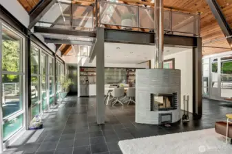 Tulikivi soapstone fireplace