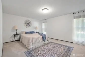 Primary is large! Attached updated 3/4 bath with walk nice  closets