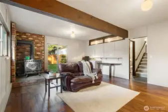 The spacious family/rec room.