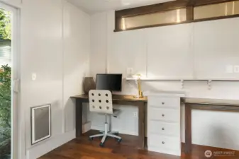 Work space in family room