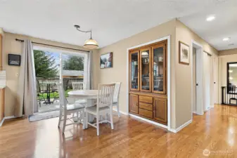 Dining room with patio entrance
