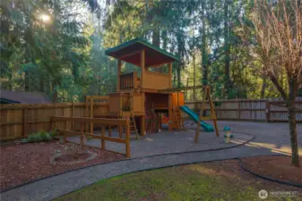 Custom built playset area