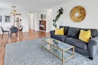 This view shows the entry way, the dining area leading into the kitchen. Plenty of space!