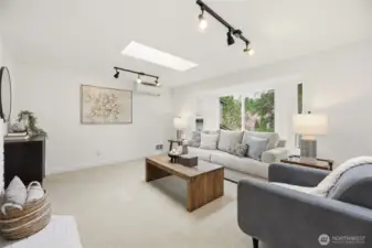 The space is light-filled and designed for easy living.