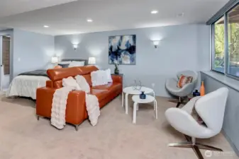 Studio Suite with room to lounge, sleep and work in privacy.