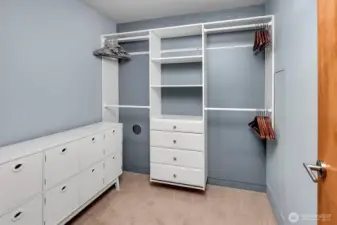 Massive closet in lower level bedroom studio suite