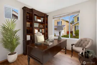 Virtually Staged Main Floor Office