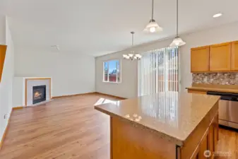 View of the Living Room from Kitchen