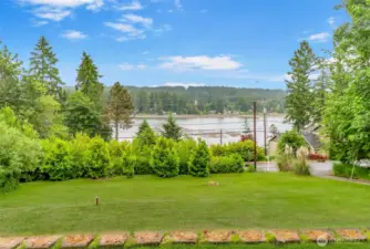 The home enjoys a spectacular water view, overlooking the bay. This is a prime location for those seeking a peaceful retreat with captivating natural vistas.