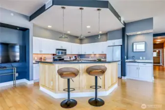 Spacious Kitchen with plenty of Cabinetry.