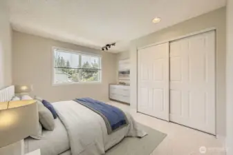 The second and third bedrooms include new carpeting and 6-panel closet and interior doors.