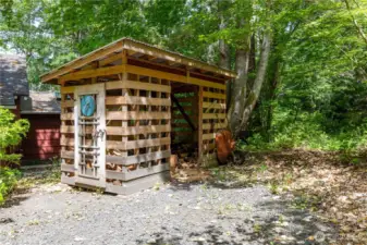 Covered wood storage