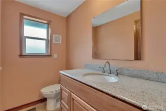 Half bath on the main level.