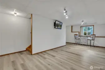 Lower level rec room.