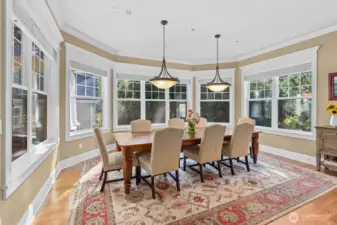 The 16' x 15' formal dining area is great for large gatherings.
