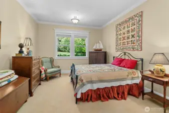 All of the bedrooms have built-in shelving in the closets.
