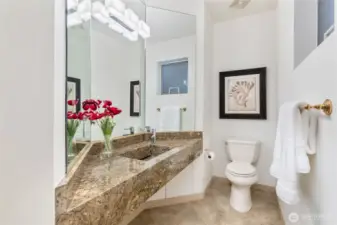 Half Bathroom off of main floor perfect for entertaining!