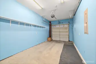 Single car attached garage