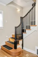 Original staircase beautifully refinished - in formal entrance