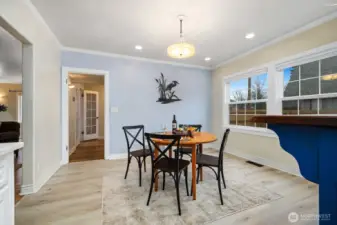 Lots of room in the dining space off kitchen