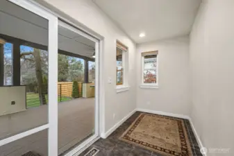 Sunroom with access to 400+ SF covered deck