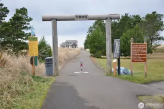 paved path to the beach and Discovery Trail
