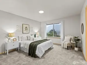 The size of the room is perfect for all of your furniture.