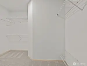 The walk-in closet is a great size and has plenty of storage for your fabulous wardrobe.