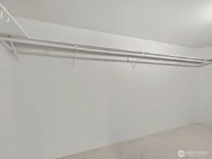 A giant walk-in closet is a nice surprise.