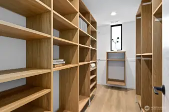 Custom primary walk in closet