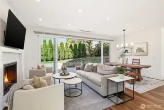 Bright living space with seamless flow