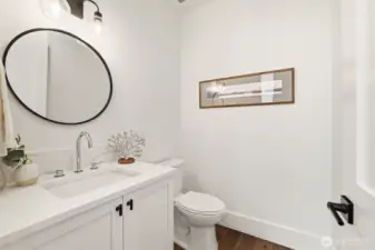 Stylish main floor powder room