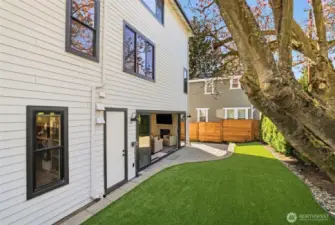 Private backyard and patio for entertaining