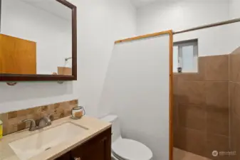 3/4 bath in the guest space