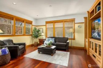 Beautiful hardwood floors throughout the home. Study or media room off the kitchen / dining room.