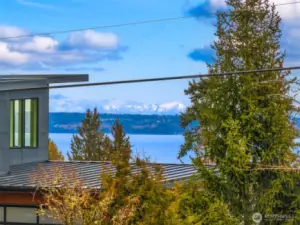 Views from all the east facing bedrooms. Puget Sound and Cascade Mountains.