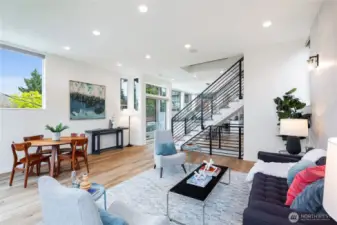 Large dinning area adjacent to living room.