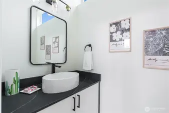 second floor powder room.